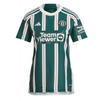 Camiseta Manchester United Marcus Rashford #10 Segunda Equipación Replica 2023-24 para mujer mangas cortas
